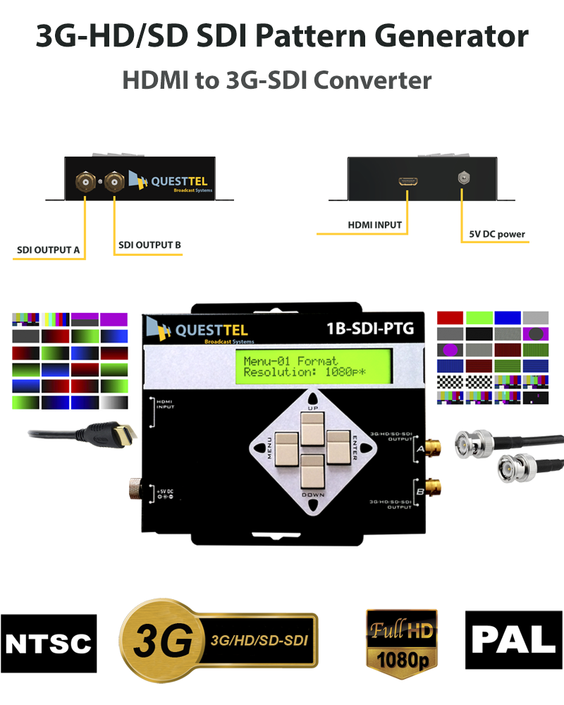 3G/HD/SD-SDI Pattern Generator 