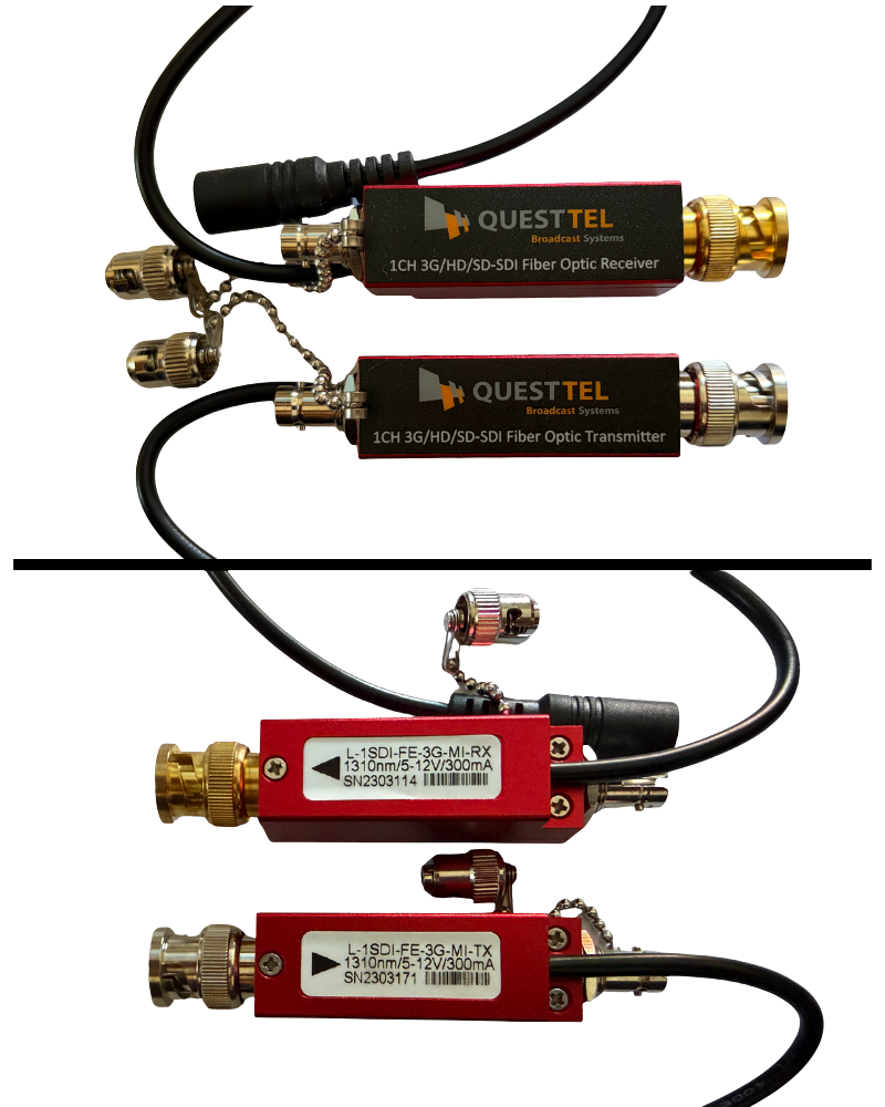 SD/HD/3G-SDI Over Fiber Extender Kit's Application Drawing