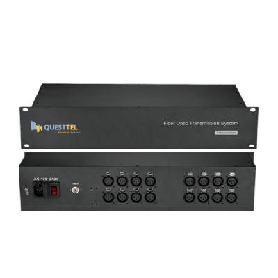 Channel Bidirectional XLR Balanced Audio over Fiber Optic Converter