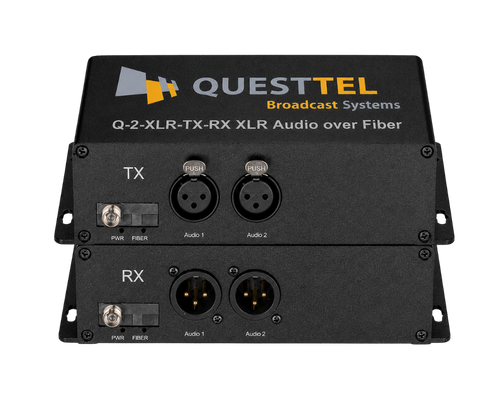 2-Channel Bidirectional XLR Balanced Audio over Fiber Optic Converter