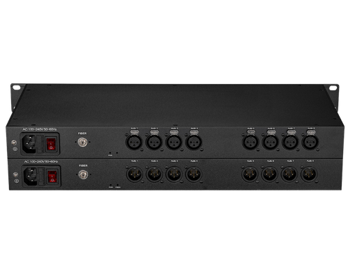8-Channel Bidirectional XLR Balanced Audio over Fiber Optic Converter